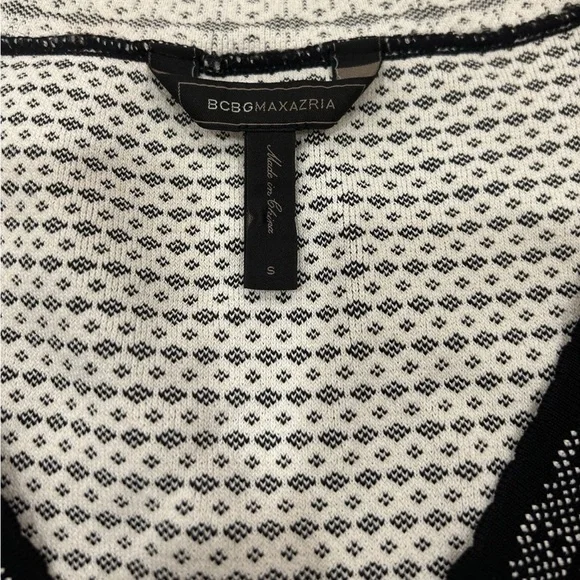 BCBG MAXAZRIA Bettina Dress Jacquard Black And White Patterned Size Small - Picture 5 of 5